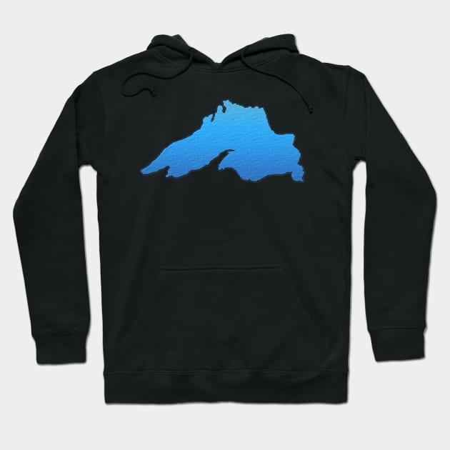 Great Lakes Lake Superior Outline Hoodie by gorff